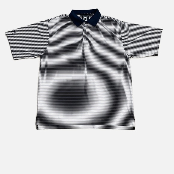 Footjoy FJ Men’s Golf Polo Shirt XL Blue White - Picture 3 of 10